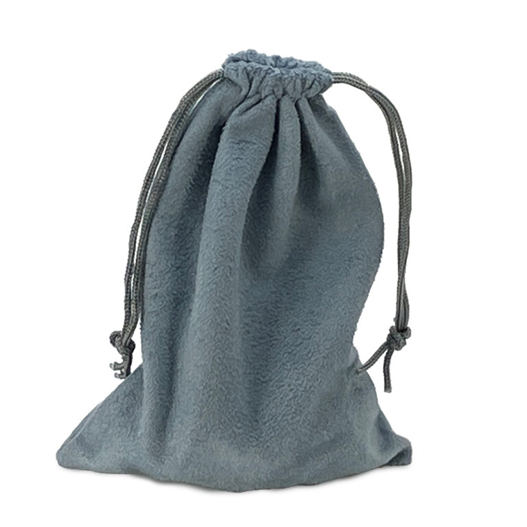 Ssp Mist Blue Simulated Suede Jewelry Pouch